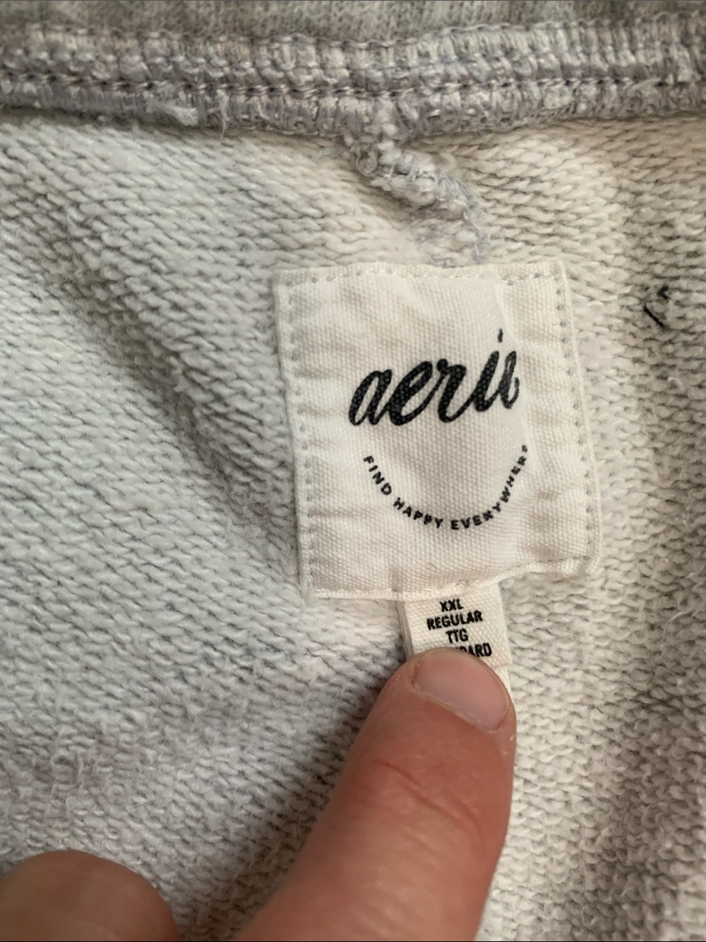 Aerie Light Gray Distressed Wide-Leg Sweatpants - Picture 9 of 10
